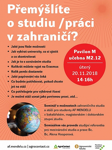 Přemýšlíte o studiu / práci v zahraničí? Přemýšlíte o studiu / práci v zahraničí?